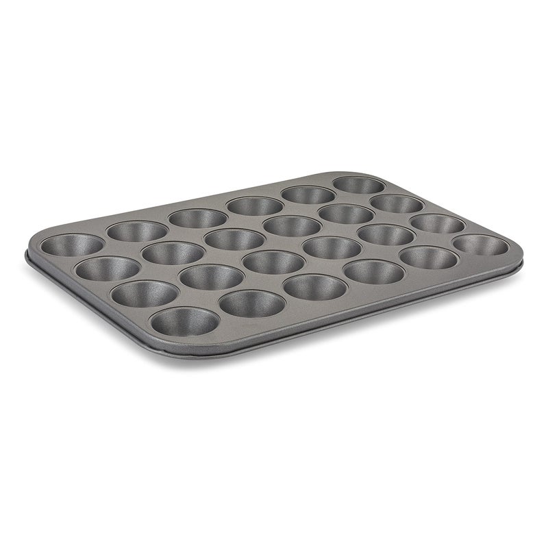 husMait Premium Quality Mini-Muffin Pan, Baking Sheet, and Cooling Rack. For Baking Mini Cupcakes, Muffins, Bite Size Tarts, Cookies. Non-Stick, Dishwasher Safe, Oven Safe (Muffin Pan) - Image 1